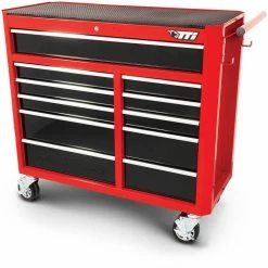 TTI 41" 11 Drawer Tool Trolley - Red/Black TTR4111