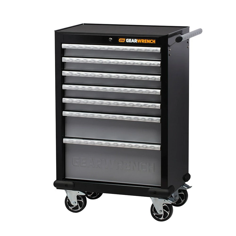 GEARWRENCH 26inch 7 Drawer Roller Cabinet XL Series - Black/Silver 83155N 4 GEARWRENCH 26inch 7 Drawer Roller Cabinet XL Series - Black/Silver 83155N - Image 2