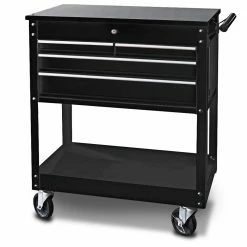 SP TOOLS 4 Drawer Black Custom Technicians Trolley SP40015