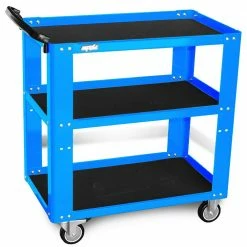 SP TOOLS 3 Shelf Professional Service Trolley - Blue SP40019BL