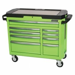 KINCROME Contour 42inch Tool Trolley 9 Drawer Electric Wide - Green K7759G