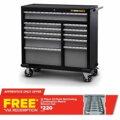 GEARWRENCH 42inch 11 Drawer XL Series Black/Silver Roller Cabinet 83157N
