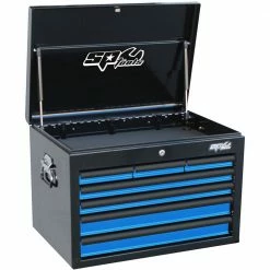 SP TOOLS 7 Drawer Deep Custom Series Tool Box - Blue/Black SP40102BL