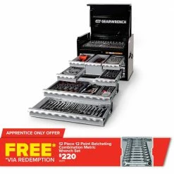GEARWRENCH 240 Piece Tool Kit 26" 7 Drawer Chest 89914