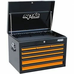 SP TOOLS 7 Drawer Deep Custom Series Tool Box - Orange/Black SP40102OR