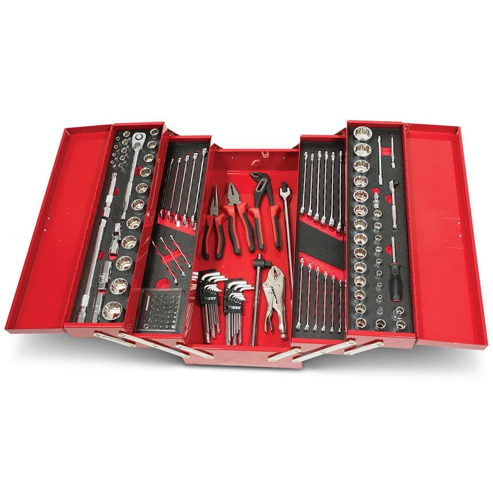 TTI 140 Piece 5 Tray Cantilever Tool Kit - Red TTK21051 3 TTI 140 Piece 5 Tray Cantilever Tool Kit - Red TTK21051