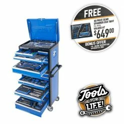 KINCROME Evolution Tool Workshop 306 Piece 14 Drawer Deep W. Trolley P1710