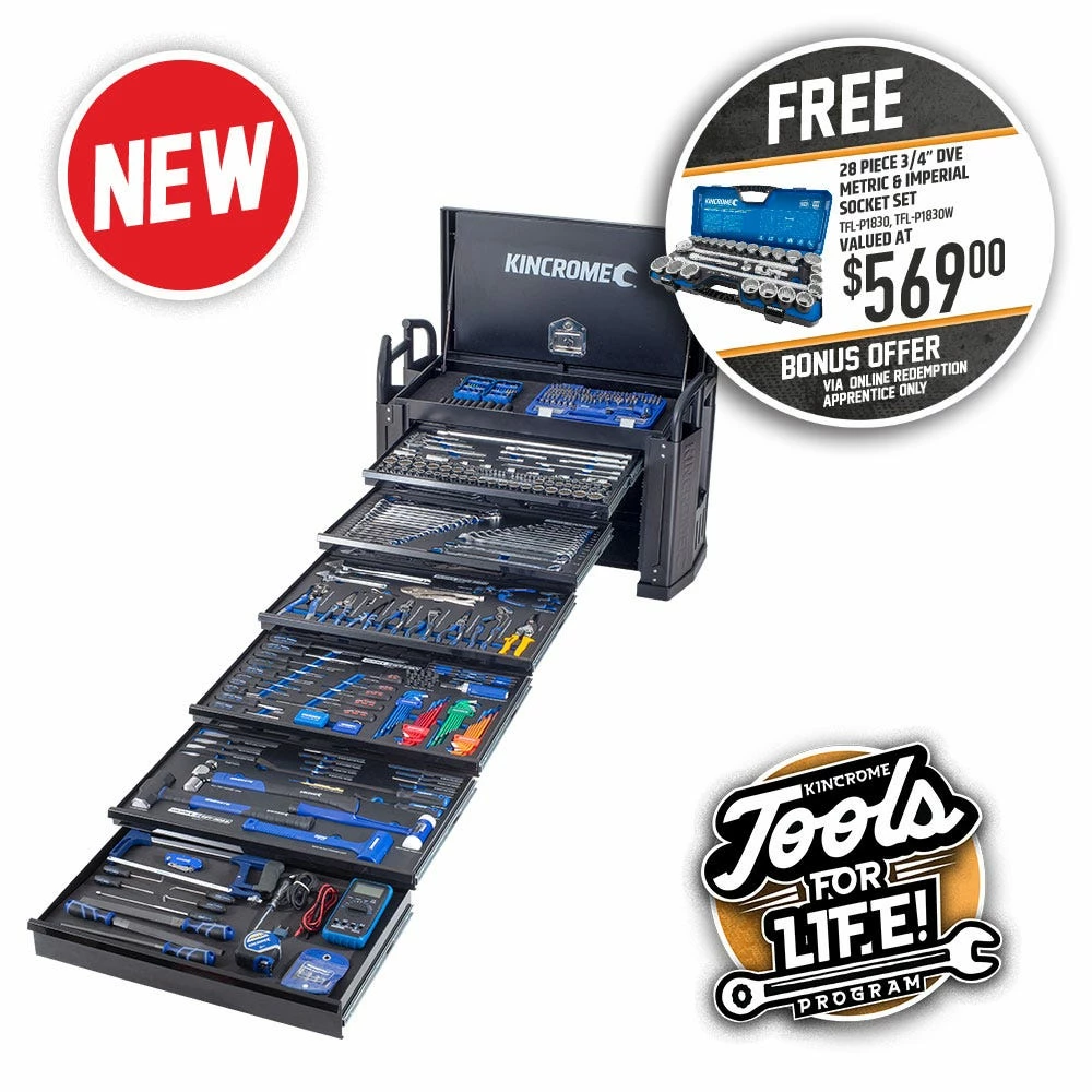 KINCROME Off-road Truck Tool Kit 452 Piece 6 Drawer - Black P1830 3 KINCROME Off-road Truck Tool Kit 452 Piece 6 Drawer - Black P1830