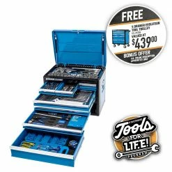 KINCROME Evolution Tool Chest Kit 207 Piece 7 Drawer Deep P1705