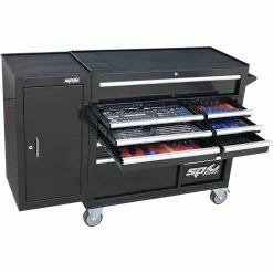 SP TOOLS Custom Series 236 Piece Black 11 Drawer Tool Trolley Roller Cabinet Kit SP50626