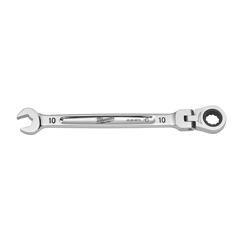 MILWAUKEE 10mm Metric R/OE Flex Head Racheting Spanner 45969610 - Image 2