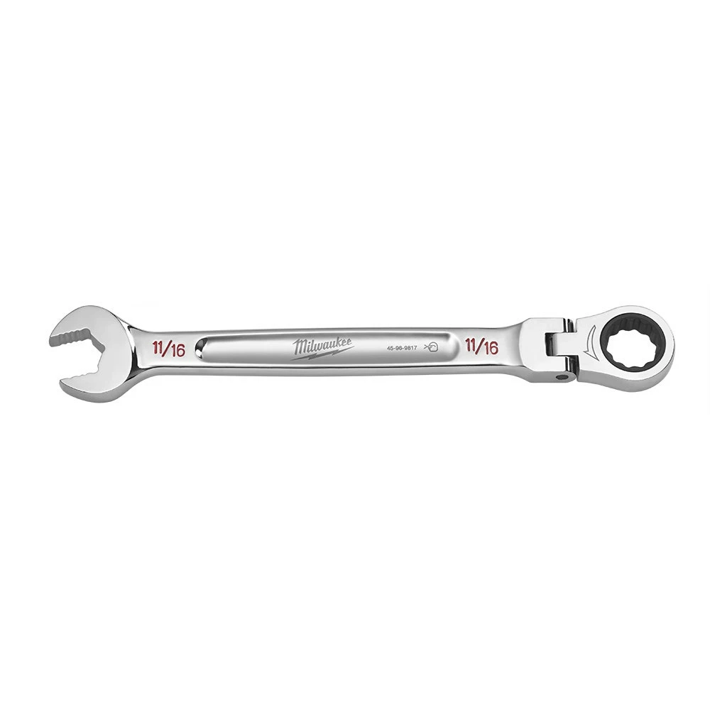 MILWAUKEE 11/16" AF R/OE Flex Head Racheting Spanner 45969817 - Image 2