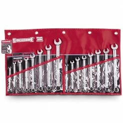 SIDCHROME 16 Piece Metric/AF Ring & Open Ring Spanner Set
