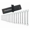 GEARWRENCH 18 Pcs 12 Point SAE Long Pattern Combination Wrench Set With Wrench Roll 81917R