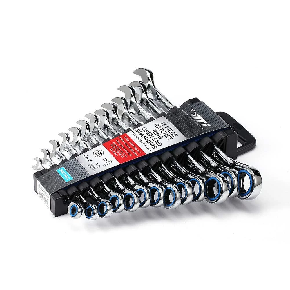 TTI 13 Piece 120 Tooth Metric Ratcheting Spanner Set TRCSM13 4 TTI 13 Piece 120 Tooth Metric Ratcheting Spanner Set TRCSM13 - Image 2