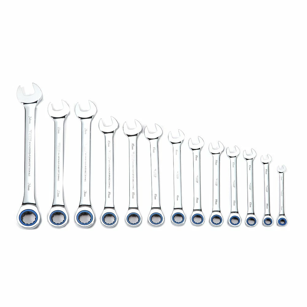 TTI 13 Piece 120 Tooth Metric Ratcheting Spanner Set TRCSM13 5 TTI 13 Piece 120 Tooth Metric Ratcheting Spanner Set TRCSM13 - Image 3