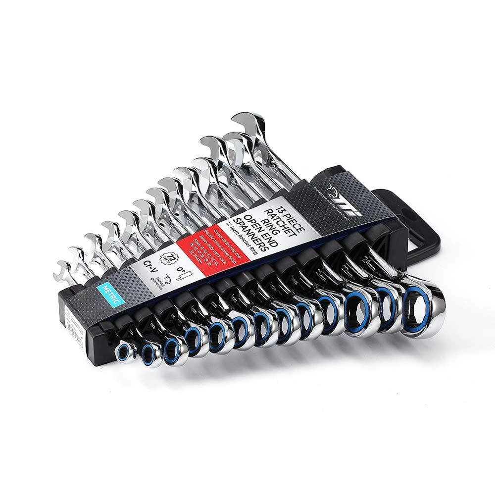 TTI 13 Piece 72 Tooth Metric Ratcheting Spanner Set TRTSM13 4 TTI 13 Piece 72 Tooth Metric Ratcheting Spanner Set TRTSM13 - Image 2