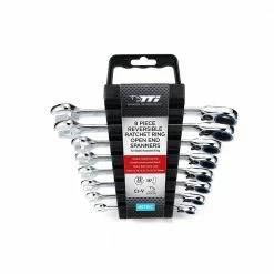 Alternative view of TTI 8-19mm 72T Reversible Metric Ratchet Set Ring/Open - 8 Piece TRVSM8