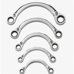 GEARWRENCH 10-22mm 1/2 Moon Met Ring Ratcheting Spanner Set 5pc 9850