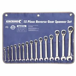 KINCROME 15 Piece Combination Gear Spanner Set - Imperial Reversible K3016