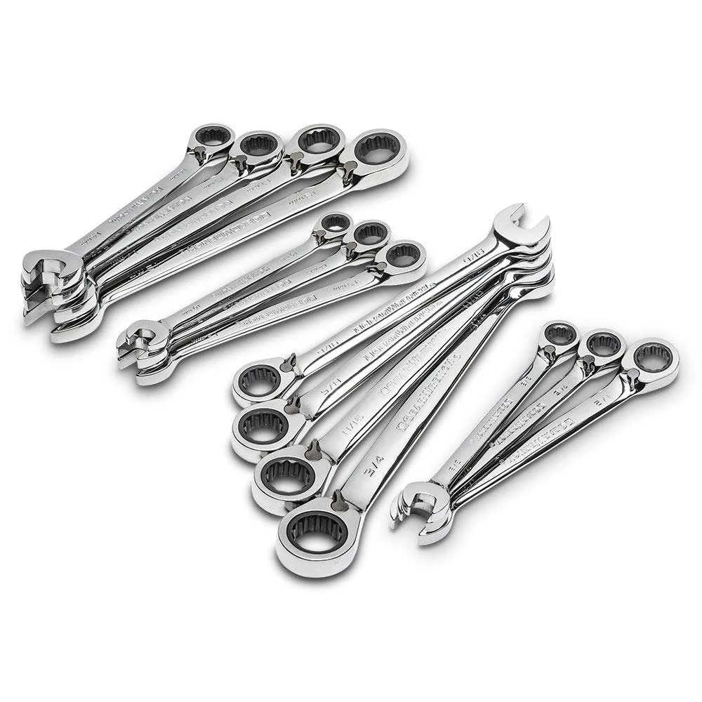 GEARWRENCH 14 Piece 12 Point Reversible Ratcheting Combination Wrench Set - METRIC/SAE 85142 3 GEARWRENCH 14 Piece 12 Point Reversible Ratcheting Combination Wrench Set - METRIC/SAE 85142