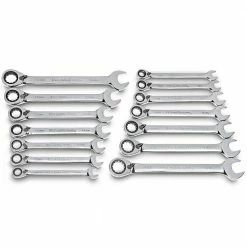 Alternative view of GEARWRENCH 14 Piece 12 Point Reversible Ratcheting Combination Wrench Set - METRIC/SAE 85142