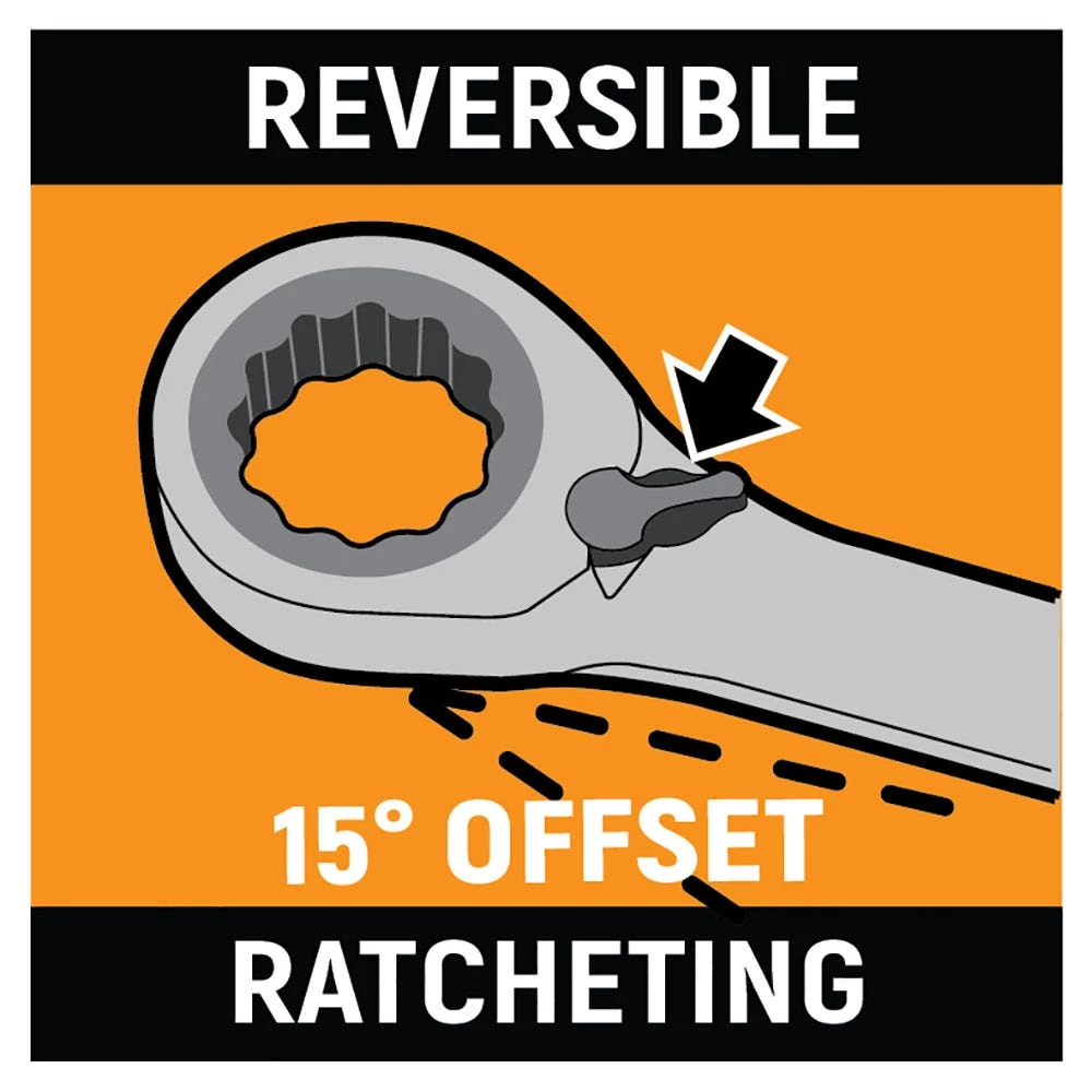 GEARWRENCH 14 Piece 12 Point Reversible Ratcheting Combination Wrench Set - METRIC/SAE 85142 11 GEARWRENCH 14 Piece 12 Point Reversible Ratcheting Combination Wrench Set - METRIC/SAE 85142 - Image 9