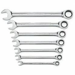 GEARWRENCH 7 Pcs 12 Point SAE Combination Ratcheting Wrench Set 9317