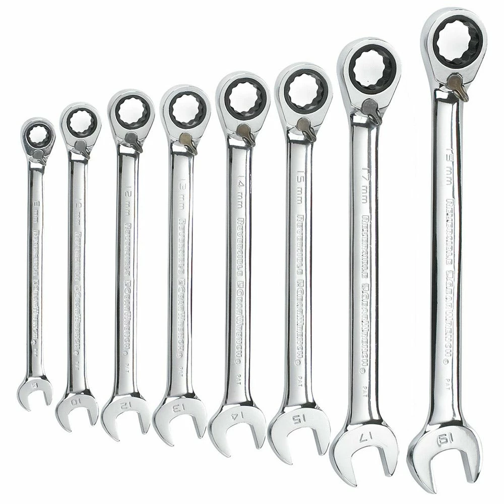 GEARWRENCH 8 Pcs 12 Point Metric Reversible Combination Ratcheting Wrench Set 9543 3 GEARWRENCH 8 Pcs 12 Point Metric Reversible Combination Ratcheting Wrench Set 9543