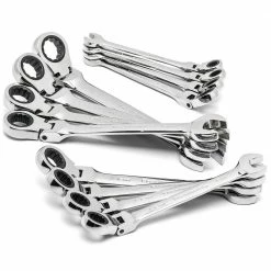 Alternative view of GEARWRENCH 8-19mm R/OE Met Ratcheting Flex Spanner Set 12pc 9901D