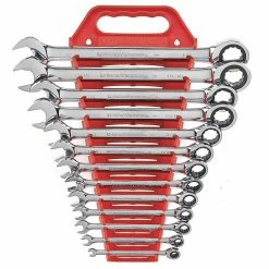 GEARWRENCH 13 Pcs 12 Point SAE Combination Ratcheting Wrench Set 9312
