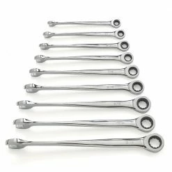 GEARWRENCH 9 Pcs 12 Point SAE XL X-Beam Ratcheting Combination Wrench Set 85898