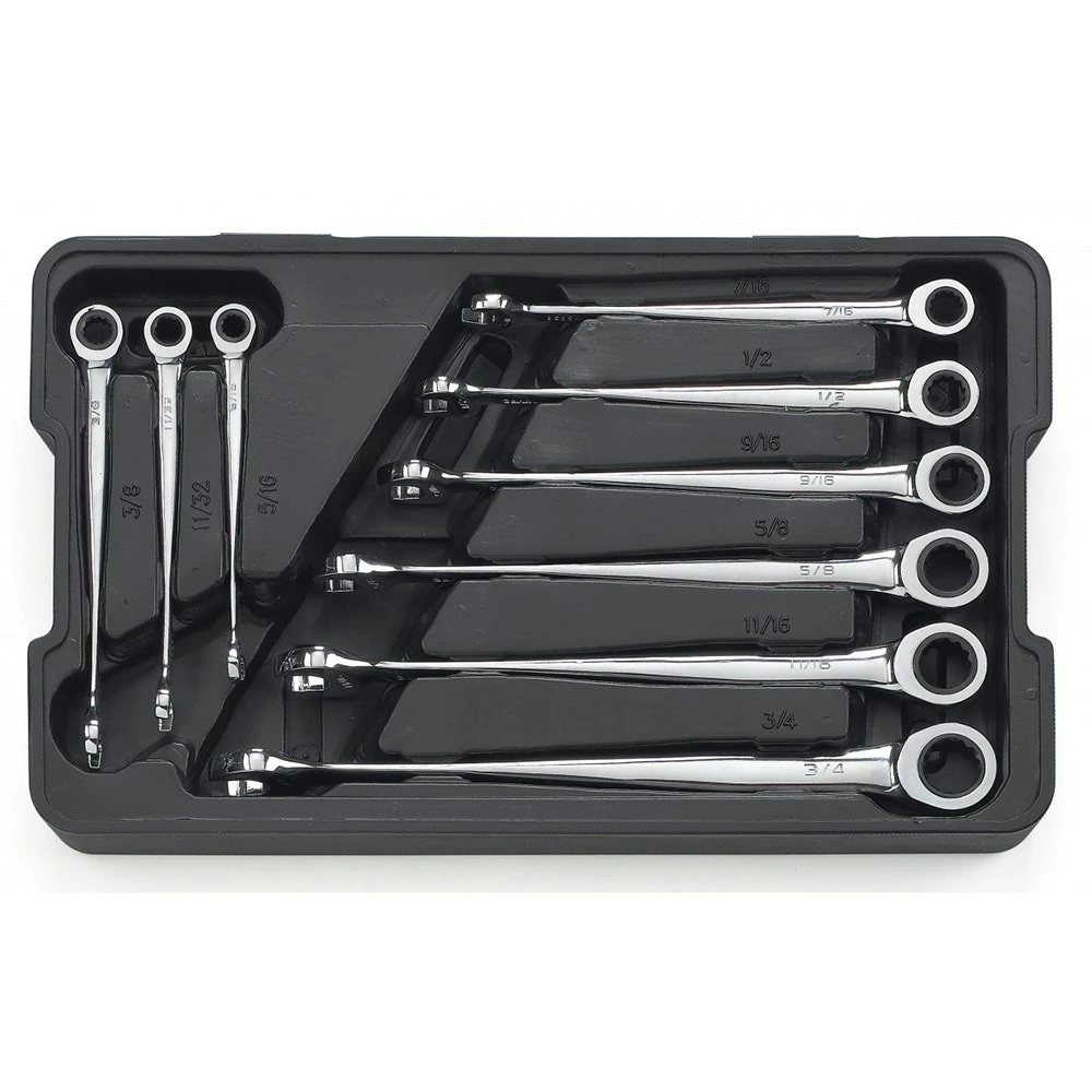 GEARWRENCH 9 Pcs 12 Point SAE XL X-Beam Ratcheting Combination Wrench Set 85898 4 GEARWRENCH 9 Pcs 12 Point SAE XL X-Beam Ratcheting Combination Wrench Set 85898 - Image 2