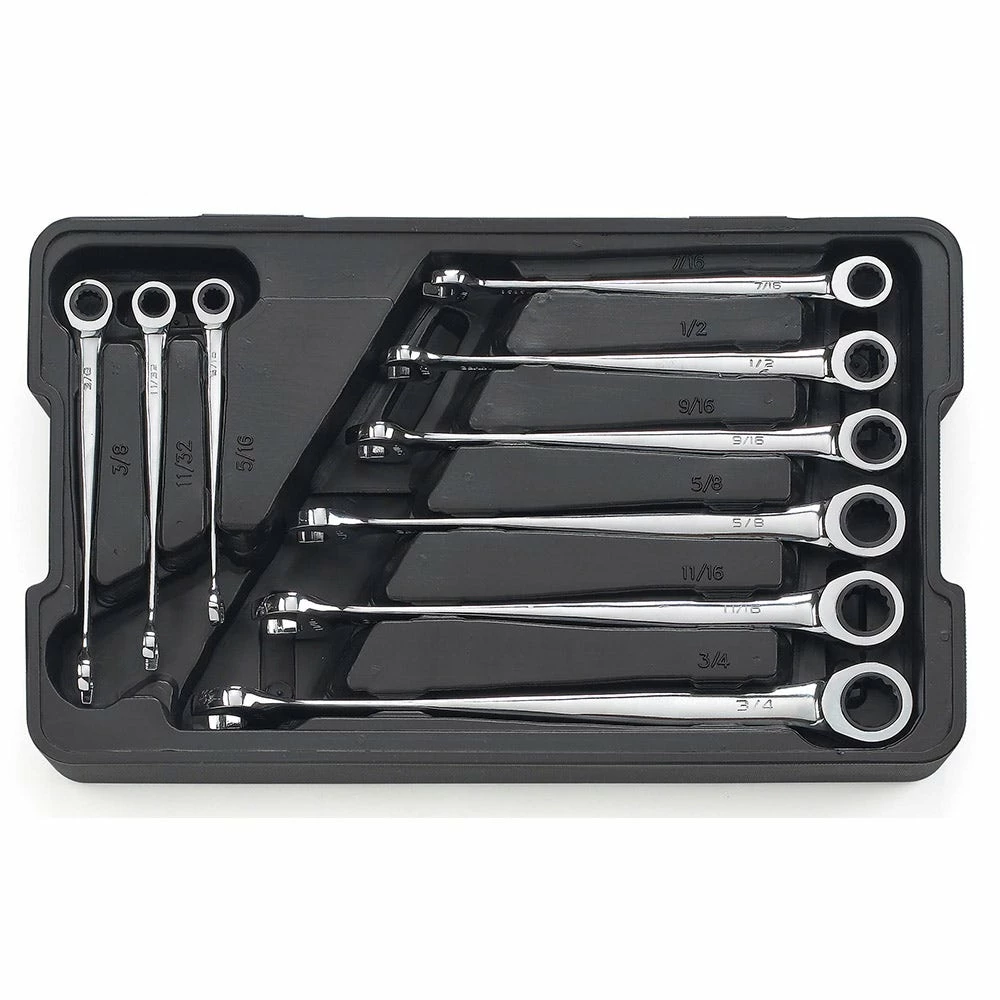 GEARWRENCH 9 Pcs 12 Point SAE XL X-Beam Ratcheting Combination Wrench Set 85898 5 GEARWRENCH 9 Pcs 12 Point SAE XL X-Beam Ratcheting Combination Wrench Set 85898 - Image 3